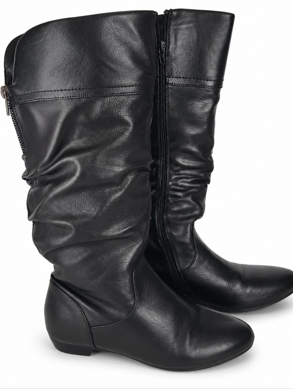 Id Required Black Knee-High Women's Boots